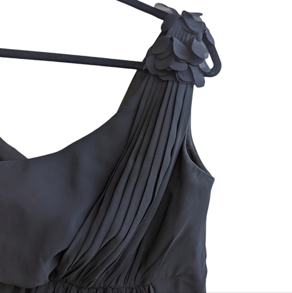 David's Bridal Black One Shoulder Mini Dress - Picture 3 of 8